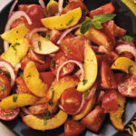 Ensalada de tomate y durazno