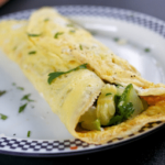 Omelette con queso de cabra y calabaza