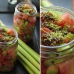 Ensalada de ruibarbo y sandía