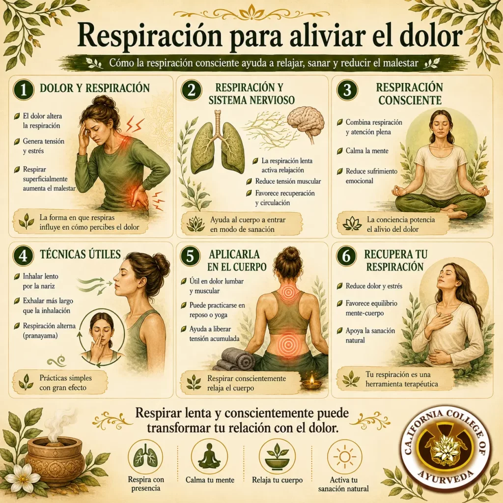 Respiración para aliviar el dolor