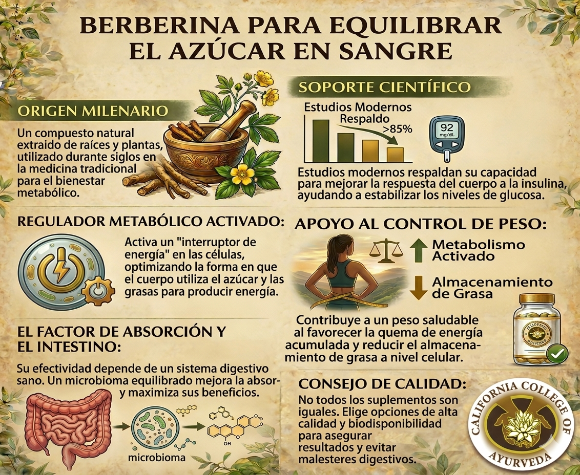 Berberina para equilibrar el azúcar en sangre