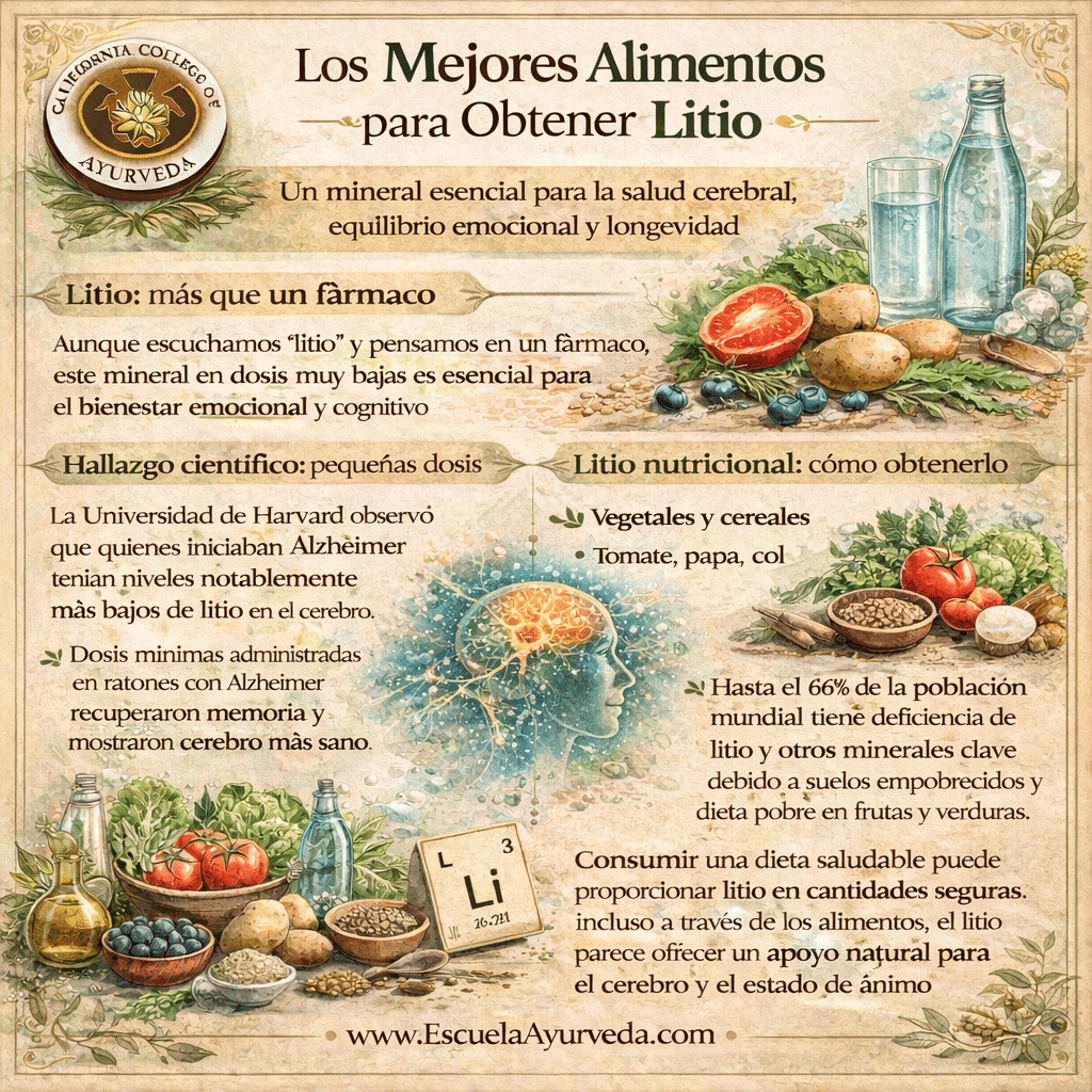 Los mejores alimentos para obtener litio