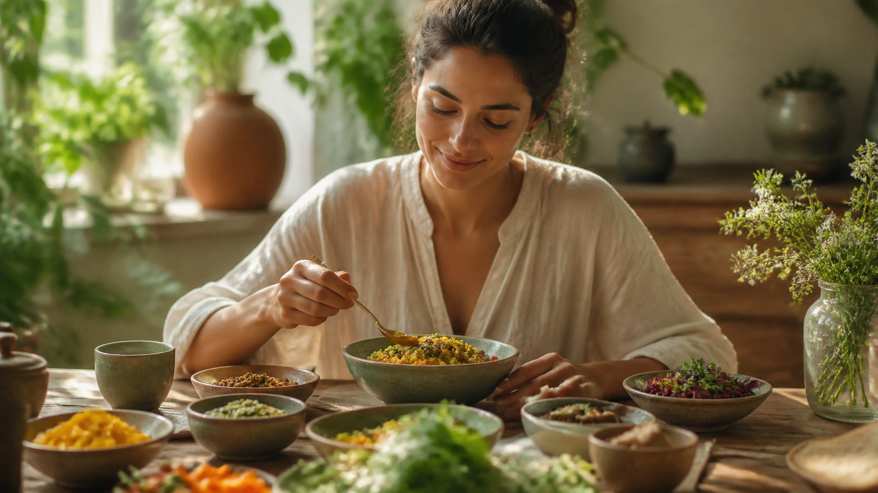 12 Guías de Alimentación Consciente: El Arte de Comer según el Ayurveda
